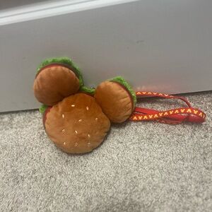 Disney Mickey Burger Crossbody Bag with Red Strap